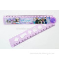 30cm plastic custom printing folding ruler with stencils , high quality funny ruler for kids